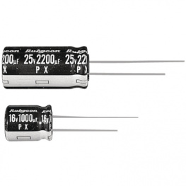 100PX4R7MT15X11, Capacitor, radial 4.7 uF 100 VDC, RUBYCON