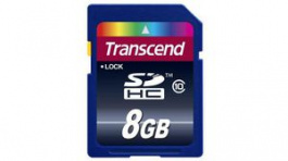 TS8GSDHC10, Memory Card, SDHC, 8GB, 20MB/s, 10MB/s, Transcend