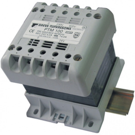 PTM100, Safety transformer 230VAC, 12VAC / 24VAC, 100 VA, Tufvassons