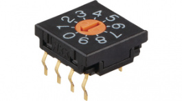 FR01FR10P-S, Кодирующий переключатель; DEC/BCD; Пол: 10; под пайку; 10x10x4мм, NKK Switches (NIKKAI, Nihon)
