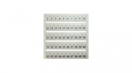 RND 205-01341, Marking Tag, Number 1 ... 50, 4.9mm, White, RND Connect