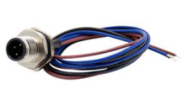RND 205-01172, M12 Straight Plug Circular Sensor Connector, 3 Poles, A-Coded, Solder, RND Connect