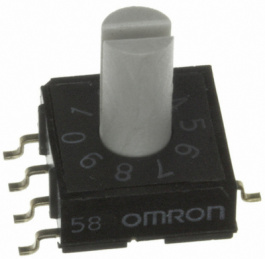 A6RS-101RS, PCB coding switch BCD 4+1, Omron