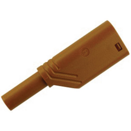 LAS S WS BRAUN / BROWN, Safety plug diam. 4 mm Brown CAT II, SKS Kontakttechnik