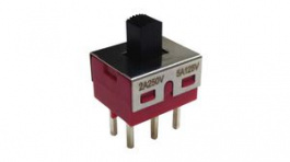 RND 210-00591, Miniature Slide Switch, 2CO, ON-OFF-ON, PCB Pins, RND Components