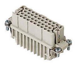 CDDF 38, CDD, 38 poles + earth, female insert, for female contacts 10A, ILME