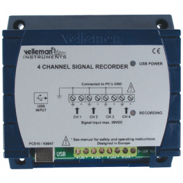 K8047, 4-channel USB recorder/logger (kit), Velleman
