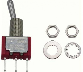 RND 210-00439, Miniature Toggle Switch, On-None-(On), PC Thru-hole, RND Components