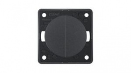 936752505, Wall Push-Button Switch Matte INTEGRO 2x OFF-(ON) Flush Mount 10A 250V Anthracite, Berker