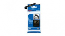 TZE-R334, P-touch Tape, Fabric, 12mm x 4m, Black, Brother