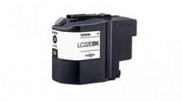 LC22EBK, Ink Cartridge, Black, Sheets, Brother