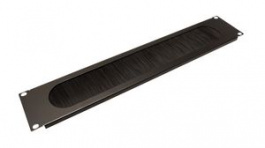 26.99.0316, Cable Management Panel with Brush Seal for 19" Cabinets, Metal, Black, Value