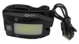 RND 510-00006, LED Head Torch 110lm IPX4, Black, RND Lab