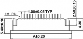 68612014422, Connector WR-FPC Pitch 1 mm 20P, WURTH Elektronik