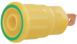 SEB4-F GREEN, Safety socket diam. 4 mm Green CAT III, Staubli (former Multi-Contact )