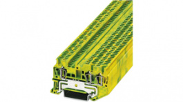 3031144, ST 1,5-TWIN-PE feed-through terminal block, 0.08...1.5 mm2 green-yellow, Phoenix Contact