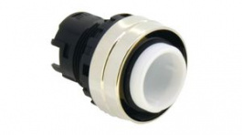 YW4B-A00, Pushbutton Switch Actuator, Metal, Chrome, Latching Function, IDEC