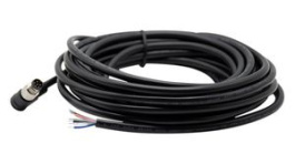 RND 205-01169, M8 Right Angle Plug Cable Connector, 5m, 6 Poles, A-Coded, Solder, RND Connect