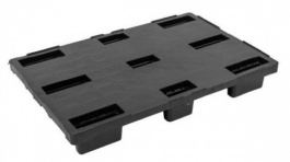 25-100-0061, Pallet, 1200 x 800 x 155 mm, HDPE, black, Eurostat