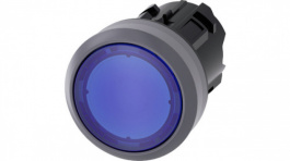 3SU1031-0AA50-0AA0, SIRIUS ACT Illuminated Push-Button front element Metal, matte, blue, Siemens