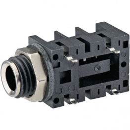 ACJM-MHDR, Гнездо; Jack 6,35мм; "мама"; mono; с двойным выключателем; THT, Amphenol