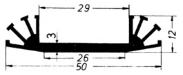 KS50-1000E, Heat sink 1000 mm 5.5 K/W @ L=100 mm black anodised, Austerlitz