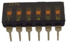 A6T-6102, DIL switch THD 6P, Omron