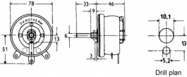 22/80G 1K0, Rheostat 1 kOhm&nbsp;&nbsp;±&nbsp;&nbsp;10 % 100 W, Danotherm