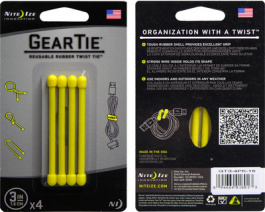 GEAR TIE 3-YELLOW, Gear Tie 3" Yellow, Nite Ize