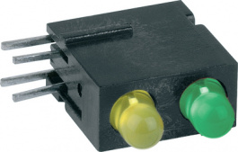 1801.8731, PCB LED 3 mm round Yellow / Green standard, Mentor