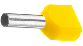H1.0/15 ZH GE SV - 9018530000 [500 шт], Twin entry ferrule 1 mm2 yellow 15 mm pack of 500 pieces, Weidmuller