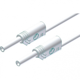 MVL S WS 25/1 WHITE, Safety test lead diam. 2 mm white 25 cm CAT III, SKS Kontakttechnik