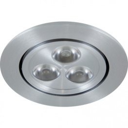 BRIGHT EYE 3 ALU, LED flush mounted fixture warm white, Hide a Lite