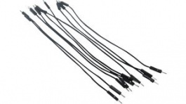 RND 255-00014, Jumper Wire, Male to Male, Pack of 10 pieces, 150 mm, Black, RND Components
