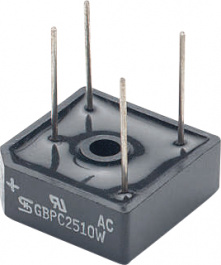 GBPC3510W, Bridge Rectifier 1000 V 35 A QUAD-28-6 Wire, Taiwan Semiconductor