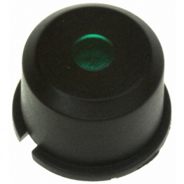 1E092, Cap, round, black for green LED green, MEC