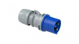 013-6TT, CEE Plug SHARK 3P 2.5mm² 16A IP44 230V Blue/White, PC Electric