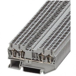 3031186, ST 1,5-QUATTRO feed-through terminal block, 0.08...1.5 mm2 500 vac 17.5 a grey, Phoenix Contact