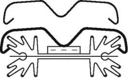THF-104, Transistor retaining clip for SK 104, Fischer Elektronik