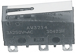 AV32143AT, Micro switch 3 AAC Flat lever Snap-action switch 1 change-over (CO), Panasonic