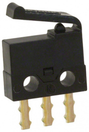 D2MQ-1L-105, Micro switch 0.05 A Spring lever Snap-action switch straight 1 change-over (CO), Omron