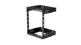 RK12WALLOA, 2-Post Open Frame Rack with Adjustable Depth, 12U, Steel, 90kg, Black, StarTech.com