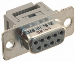 09661186500, Вилка; D-Sub; PIN:9; "мама"; IDC; на шлейф; позолота; 1,27мм, Harting