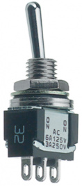 MTE 106 D, Переключатель: тумблер; Пол: 2; SPDT; ON-ON; 6A/125ВAC; 6A/6ВDC, Knitter-switch