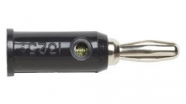 1325-0, Solderless Banana Plug 10 PCS  diam.4mm Black 15A 5kV Nickel-Plated, Pomona