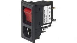 3-107-924, IEC Appliance Inlet C14 Panel Mount Straight 10A 250V, Schurter