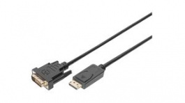 AK-340306-020-S, Video Cable, DisplayPort Plug - DVI-D 24 + 1-Pin Male 2m, DIGITUS