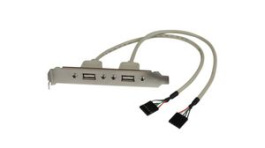 USBPLATE, 2-Port USB-A Slot Plate 286 mm Black, StarTech