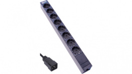 RND 465-00210, PDU 19^, 8 x Type F, Black, Plug Type C20, RND Connect