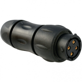 UTS1JC124S, Cable Socket Trim Trio UTS Poles=4 Female Housing size12, Souriau Esterline Sunbank
